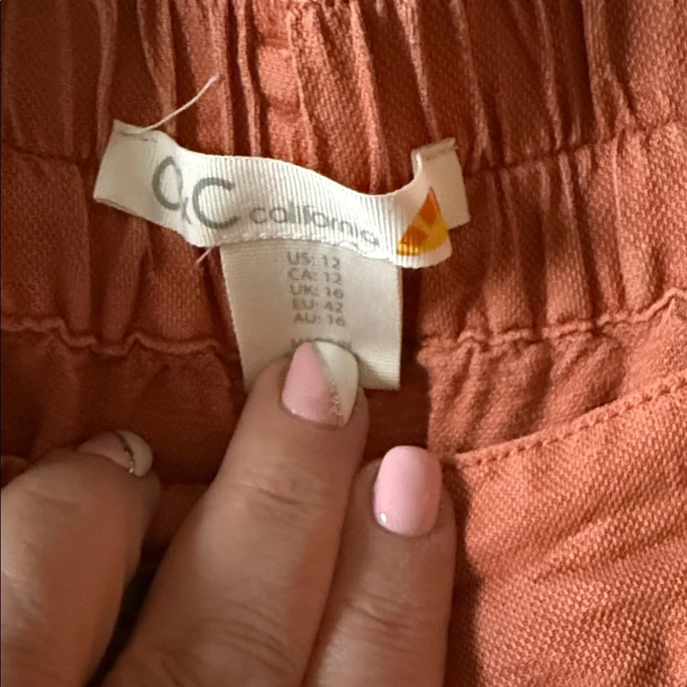 C&C California Rust Cropped Wide-Leg Pants - Picture 3 of 3